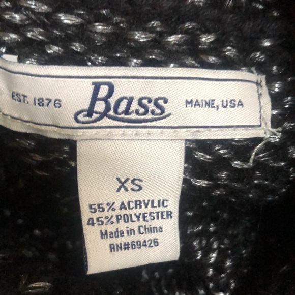 Women’s Vintage GH Bass & Co. Cowl Neck Black Knit PullOver Sweater Size XS - Picture 16 of 16